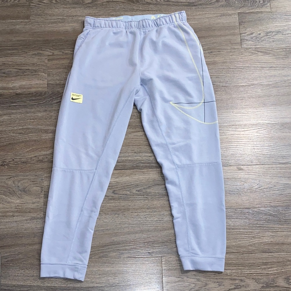 Men’s Nike Light Blue Joggers with Embroidered Accents